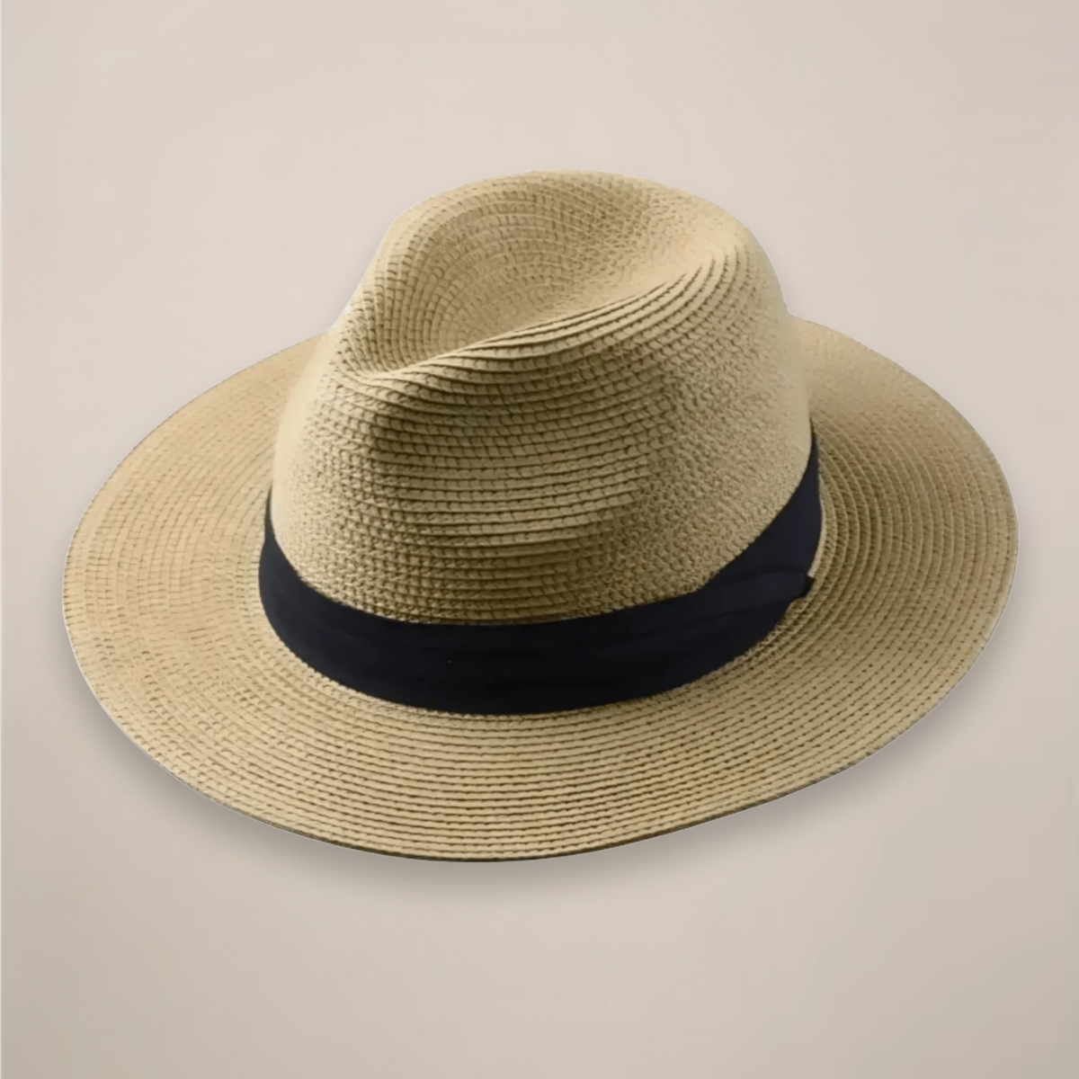 Men's Handmade Panama Hat Wide Brim Sun Hat for Summer Style 0