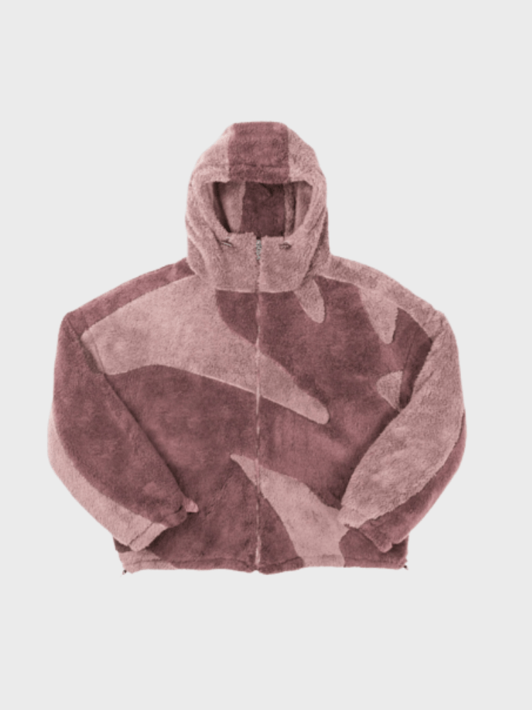 Men's Hooded Zip-Up Casual Jacket Color Block Design for Winter 4