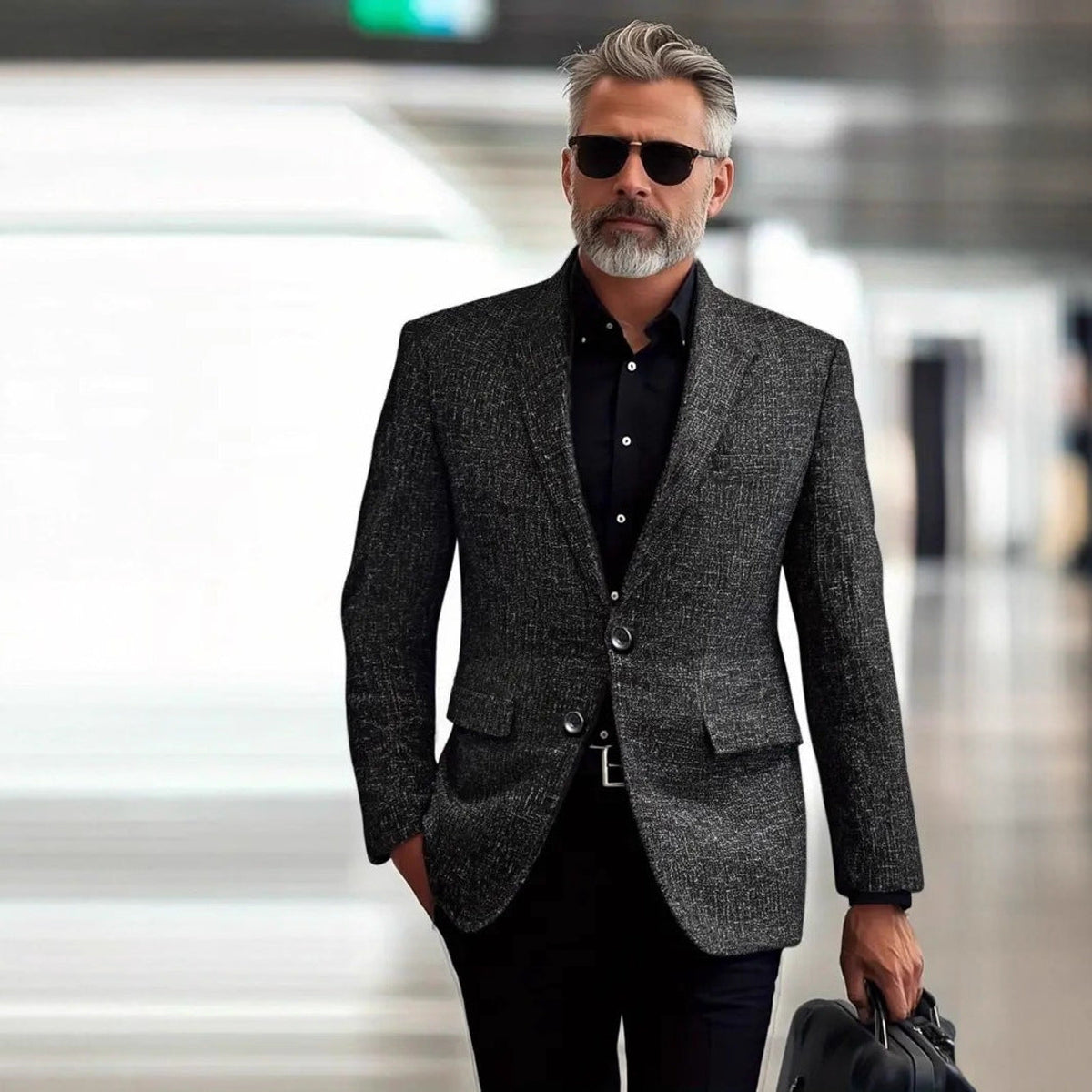 Men's Jacket Slim Fit Single-Breasted Casual Coat for Modern Style 0