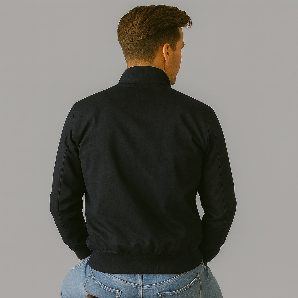 Men's Jacket Transitional Zipper Bomber Style Wind Protection Casual 2