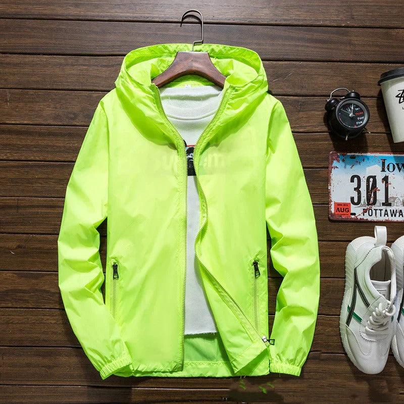 Men's Lightweight Waterproof Jacket with Hood for Outdoor Activities 3
