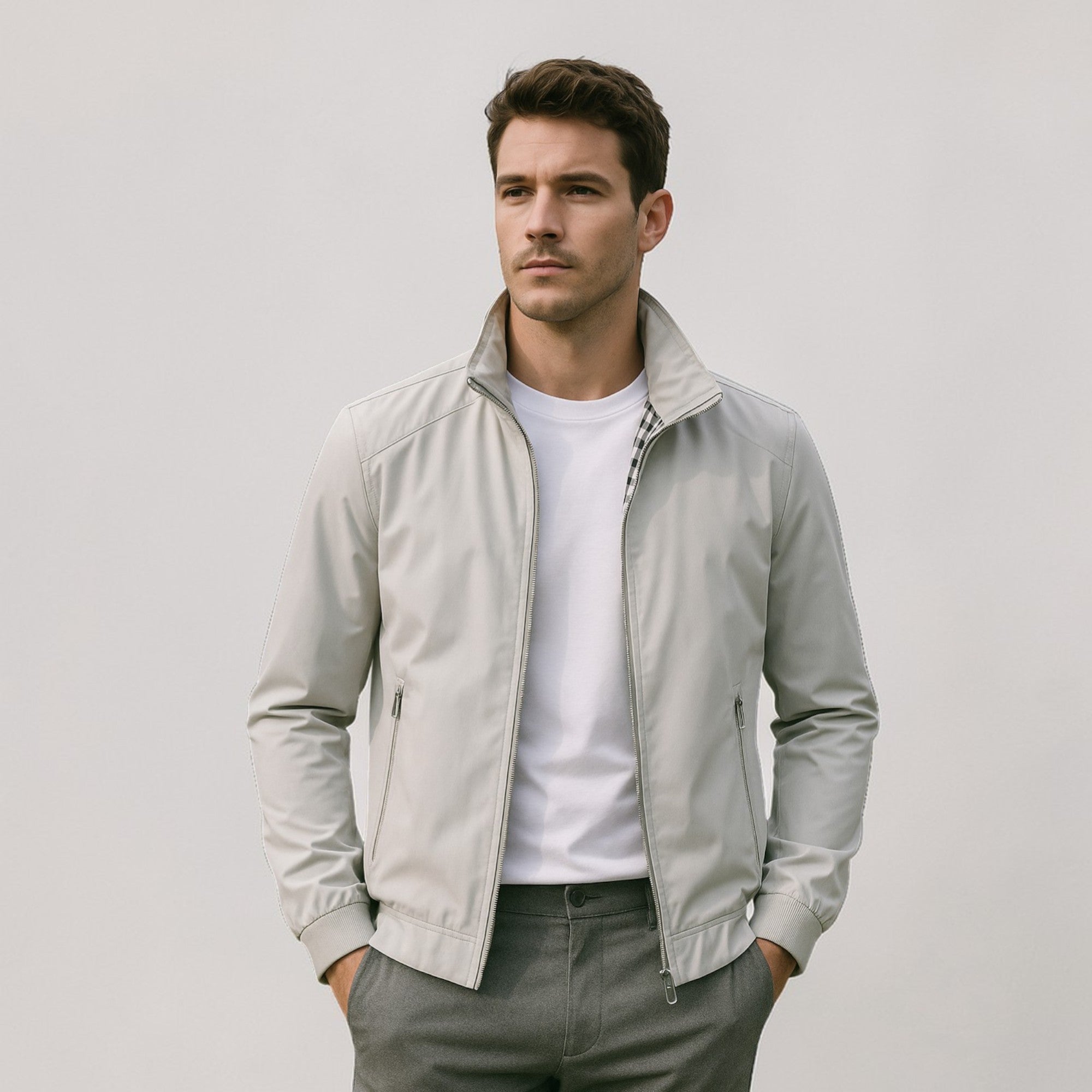 Men's Lightweight Windbreaker Jacket Casual Spring Summer Style 4