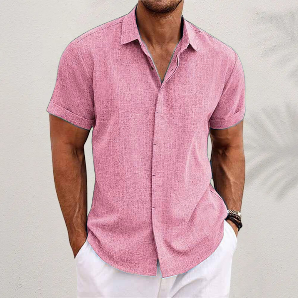 Men's Linen Shirt Lightweight Breathable Casual Summer Essential 7
