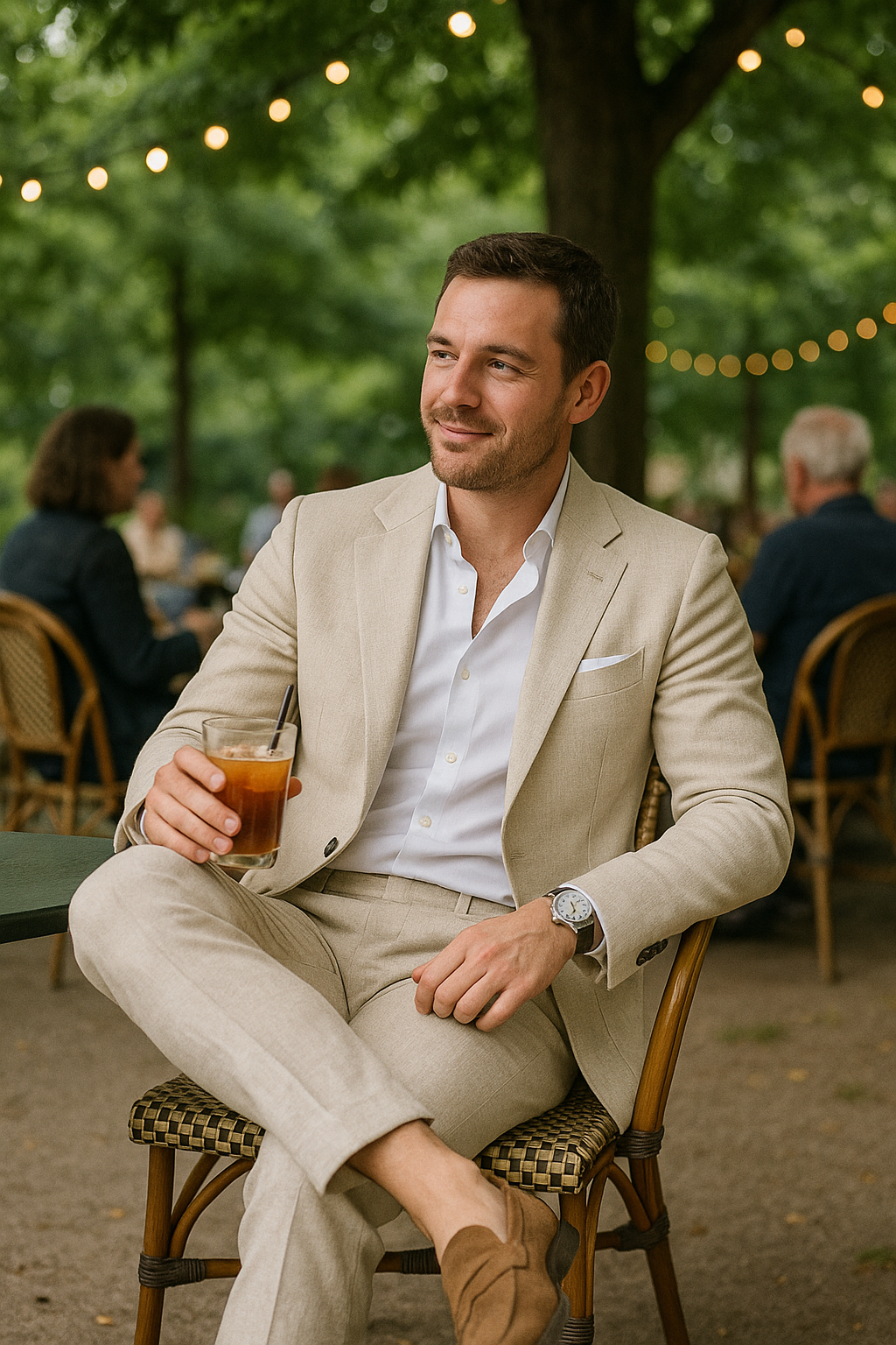 Men's Linen Suit Lightweight Stylish Autumn Fashion Casual Formal 2