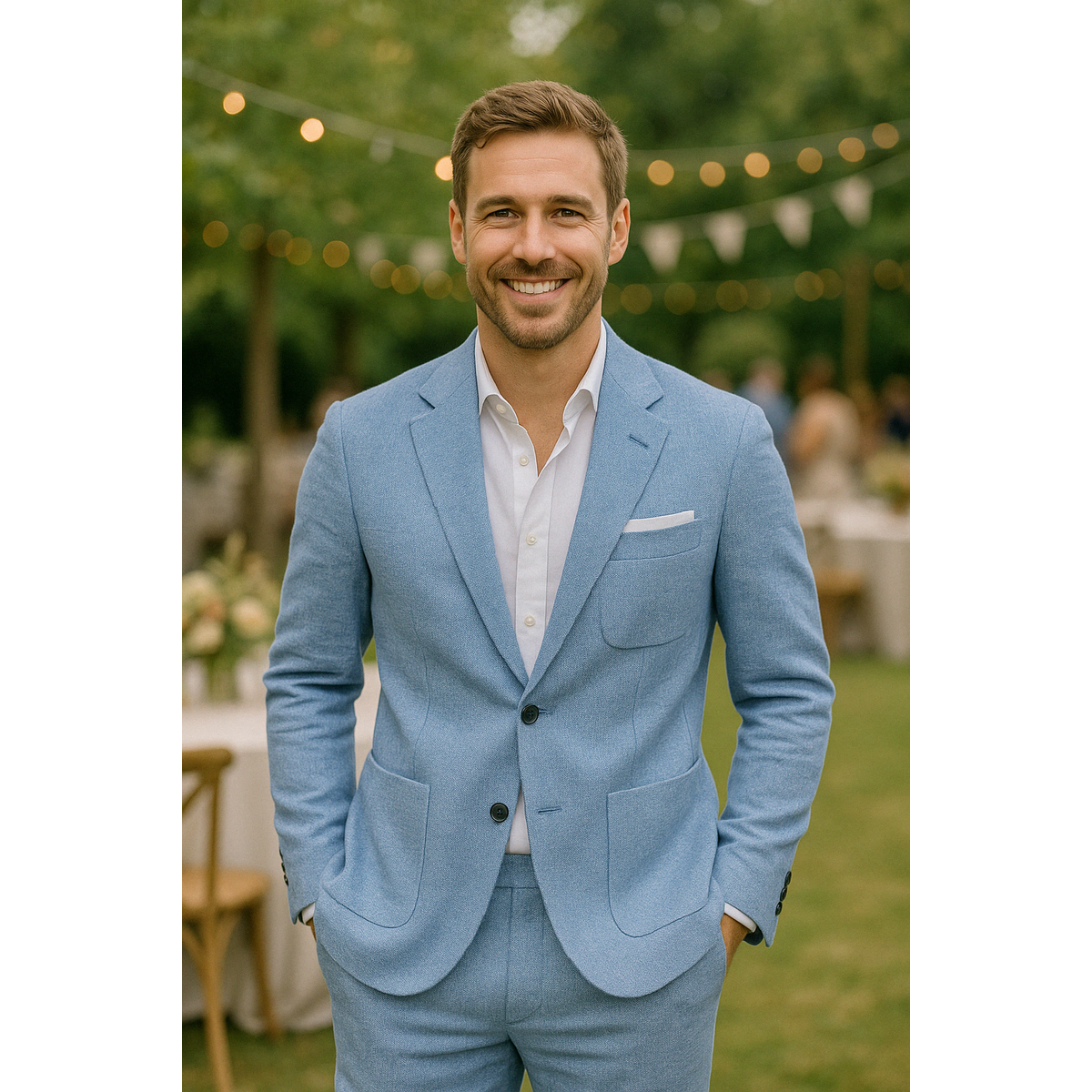 Men's Linen Suit Lightweight Stylish Autumn Fashion Casual Formal 4