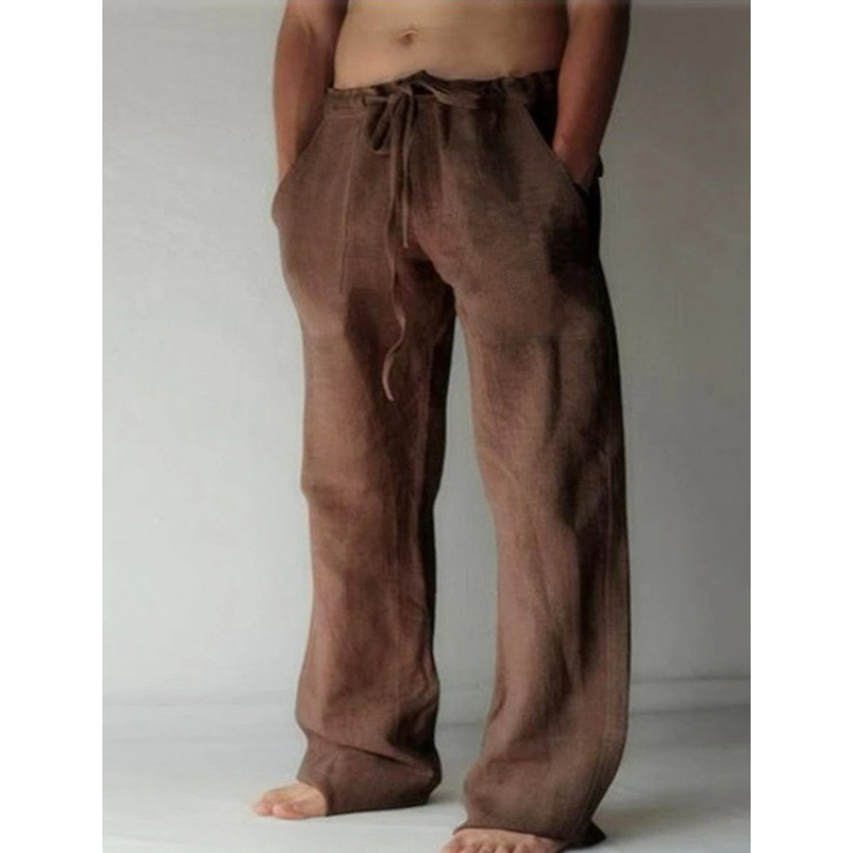 Men's Linen Trousers Breathable Summer Fit Casual Chic 10