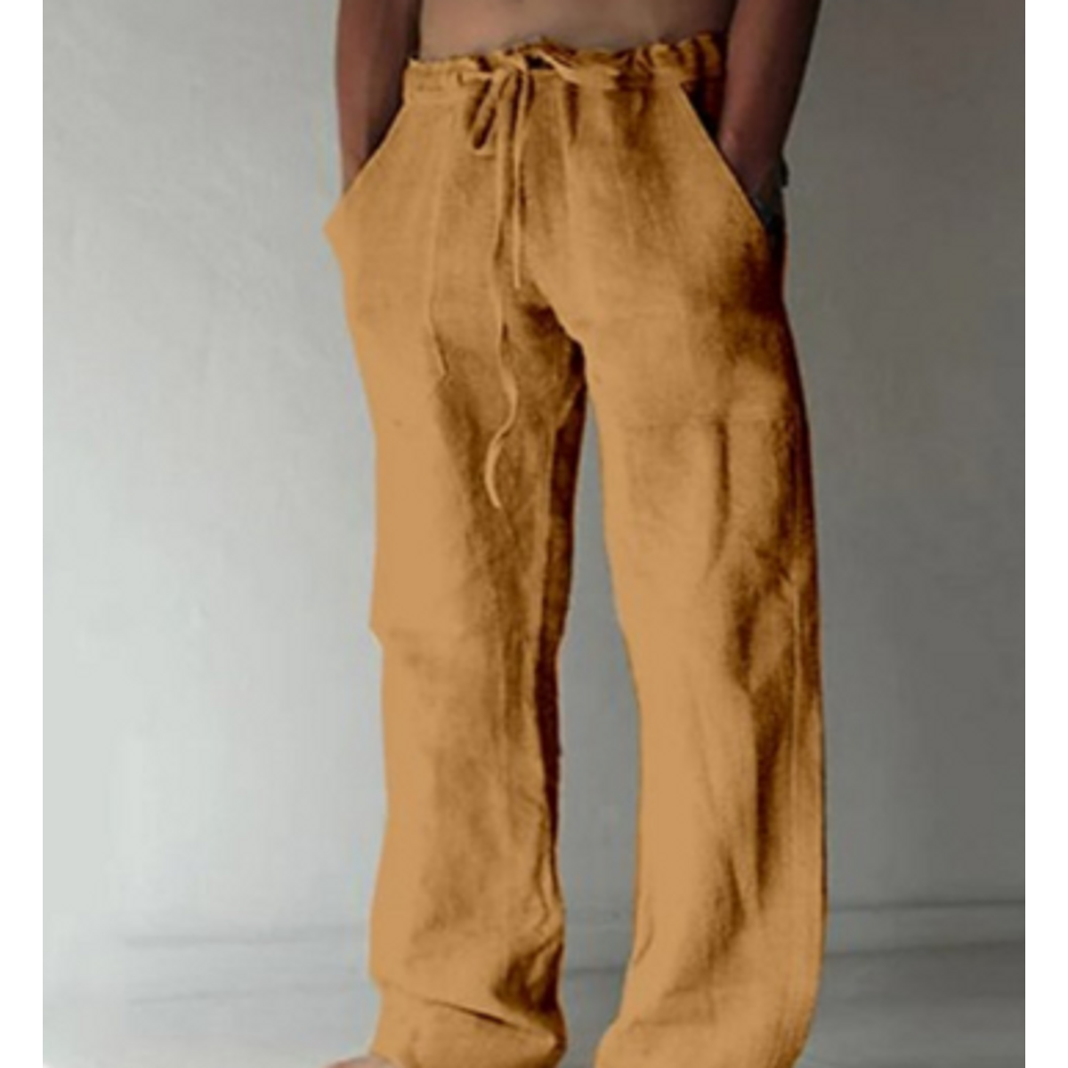 Men's Linen Trousers Breathable Summer Fit Casual Chic 11