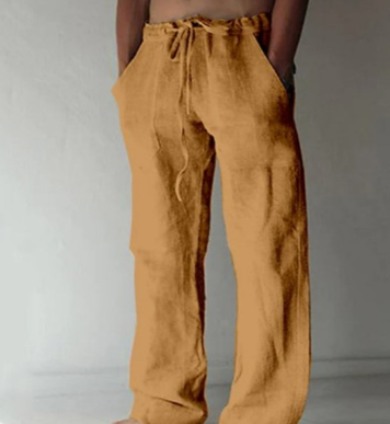 Men's Linen Trousers Breathable Summer Fit Casual Chic 11