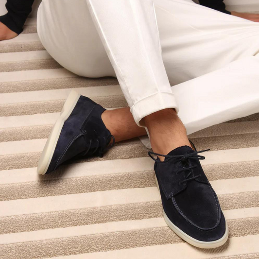 Men's Loafers Leather Lace-Up Spring Style Classic Elegant Footwear 0