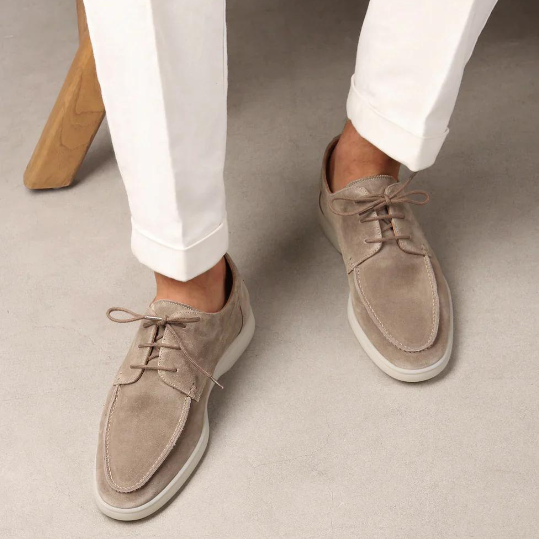 Men's Loafers Leather Lace-Up Spring Style Classic Elegant Footwear 1