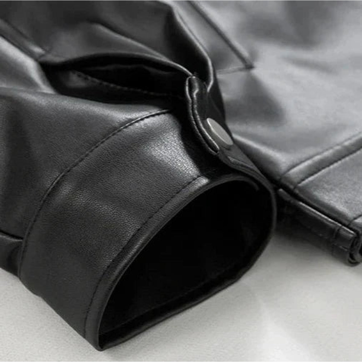 Men's Oversized Leather Bomber Jacket Stylish Edge for Modern Streetwear 3