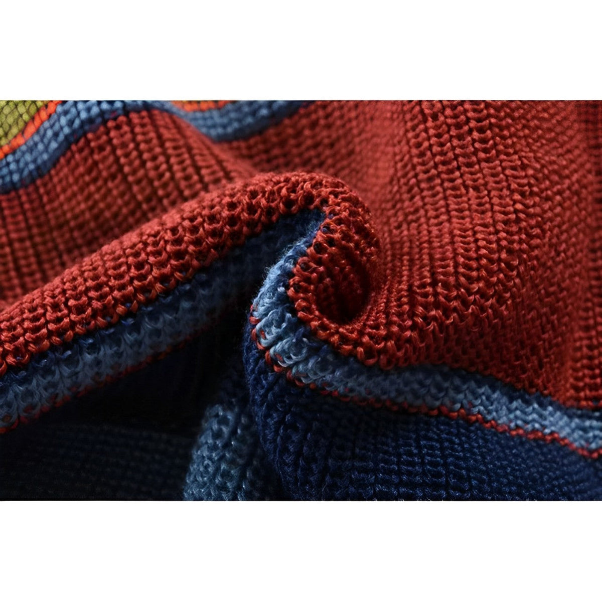 Men's Shawl Collar Cardigan Stylish Knit Retro Color Block with Button Placket 6