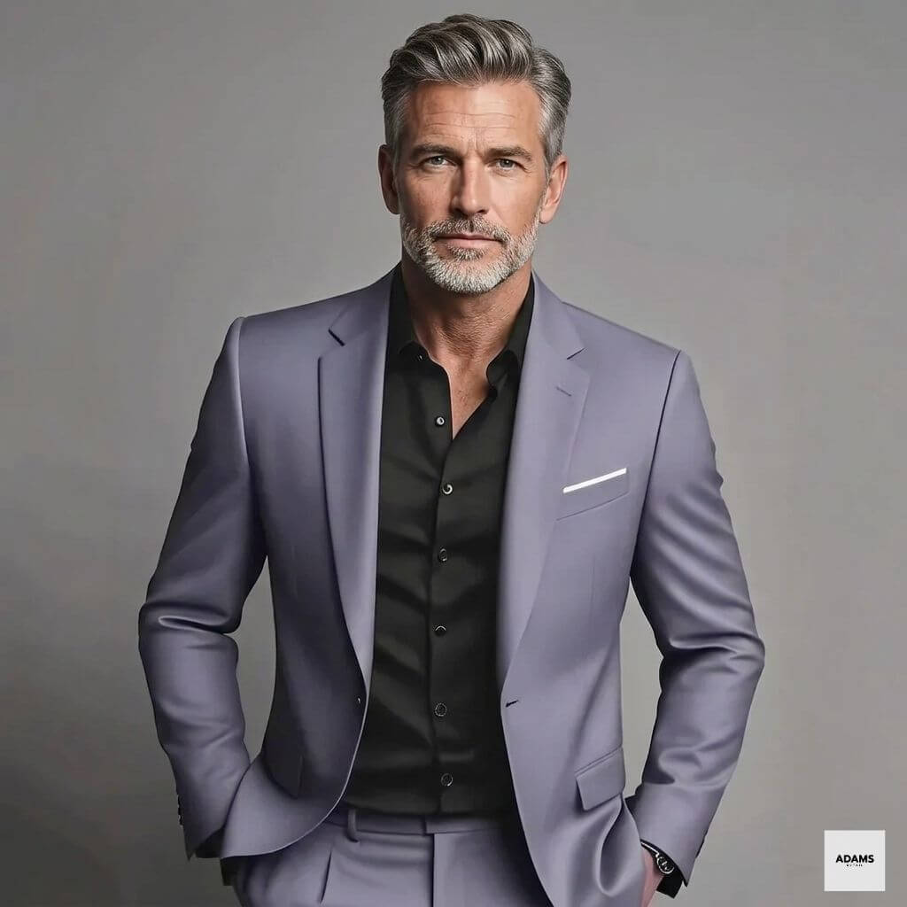 Herren Slim Fit Schwarzer Anzug Zweiteilig Maßgeschneidertes Formelles Set