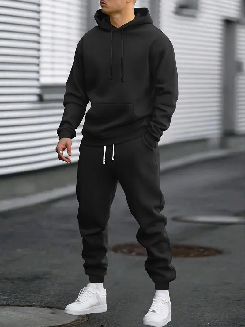 Men's Tracksuit 2-Piece Co-ord Hoodie and Joggers Casual Fit 2