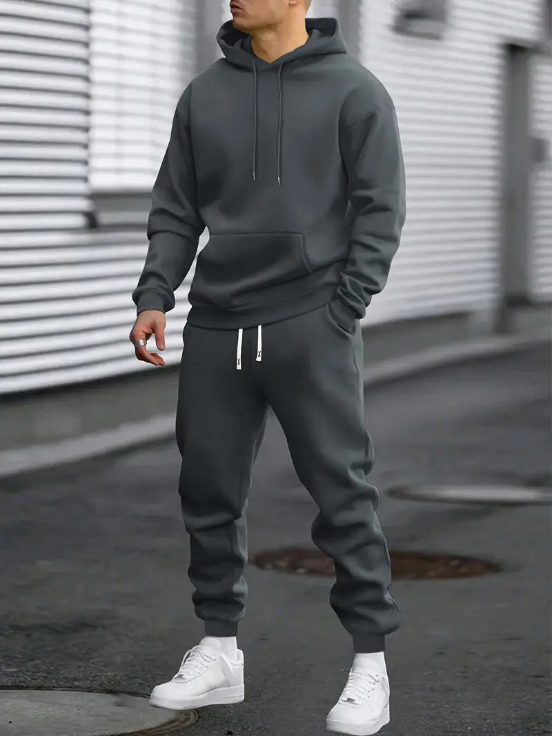 Men's Tracksuit 2-Piece Co-ord Hoodie and Joggers Casual Fit 4