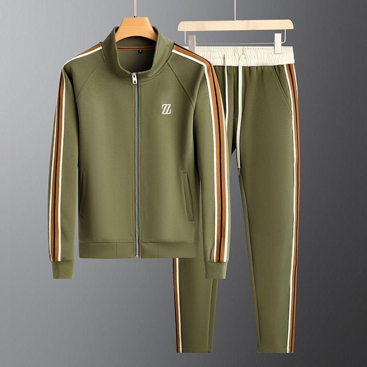 Men's Tracksuit 2 Piece Set Modern Athletic Style with Sporty Stripes 3