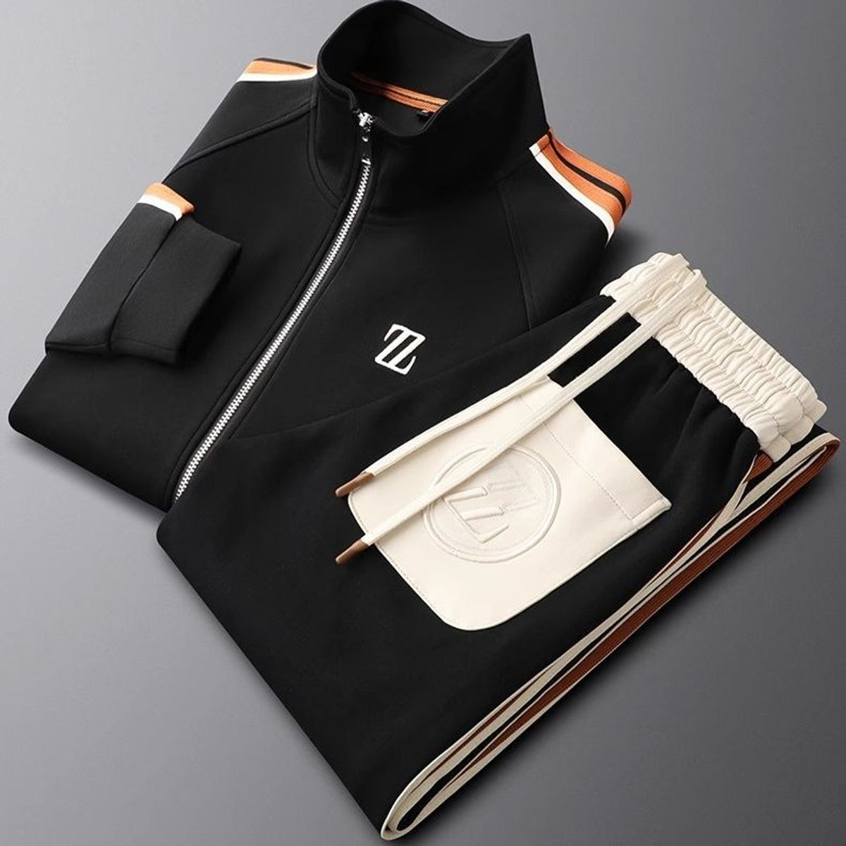 Men's Tracksuit 2 Piece Set Modern Athletic Style with Sporty Stripes 6