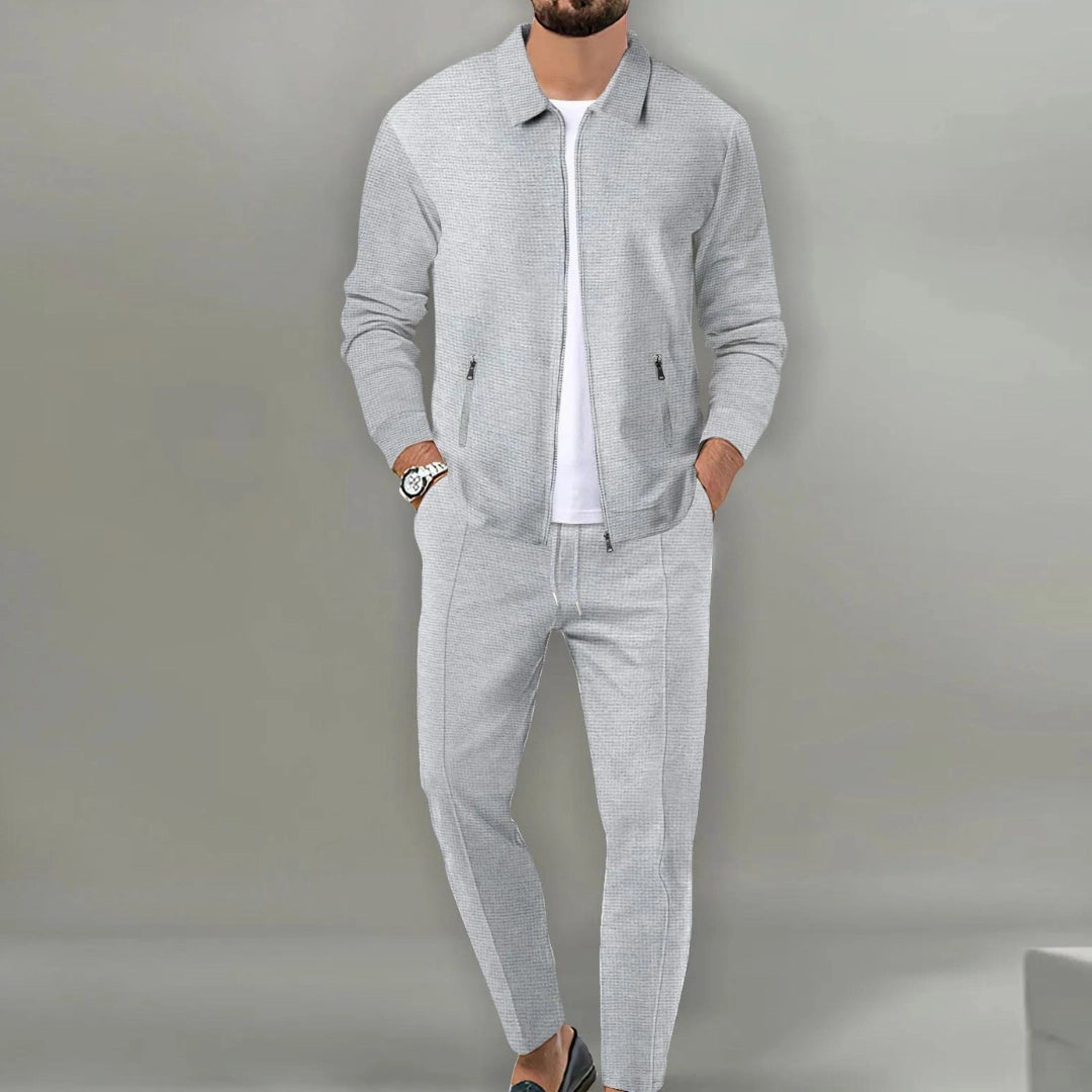 Men's Tracksuit Lightweight Zip Jacket and Tapered Joggers Co-Ord 3