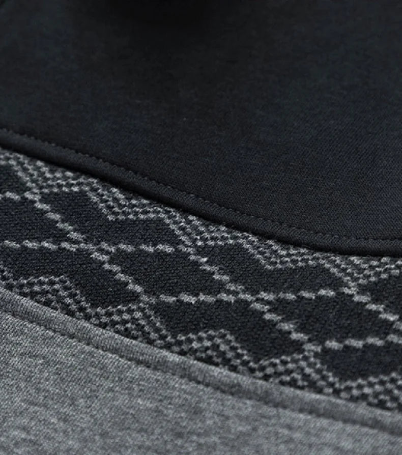 Men's Tracksuit Two Piece Set Zip Jacket Geometric Design Casual Style 6