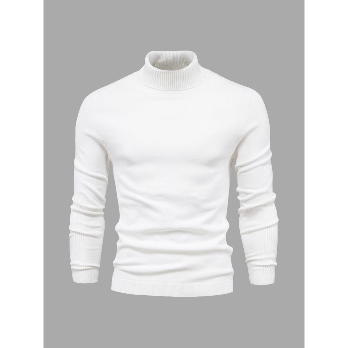 Men's Turtleneck Sweater Soft Cotton Casual Elegant Design 1