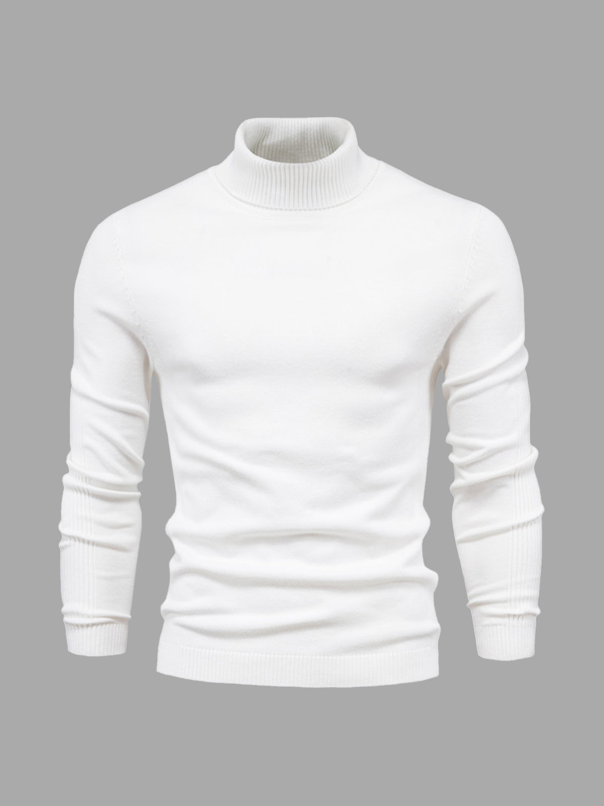 Men's Turtleneck Sweater Soft Cotton Casual Elegant Design 1