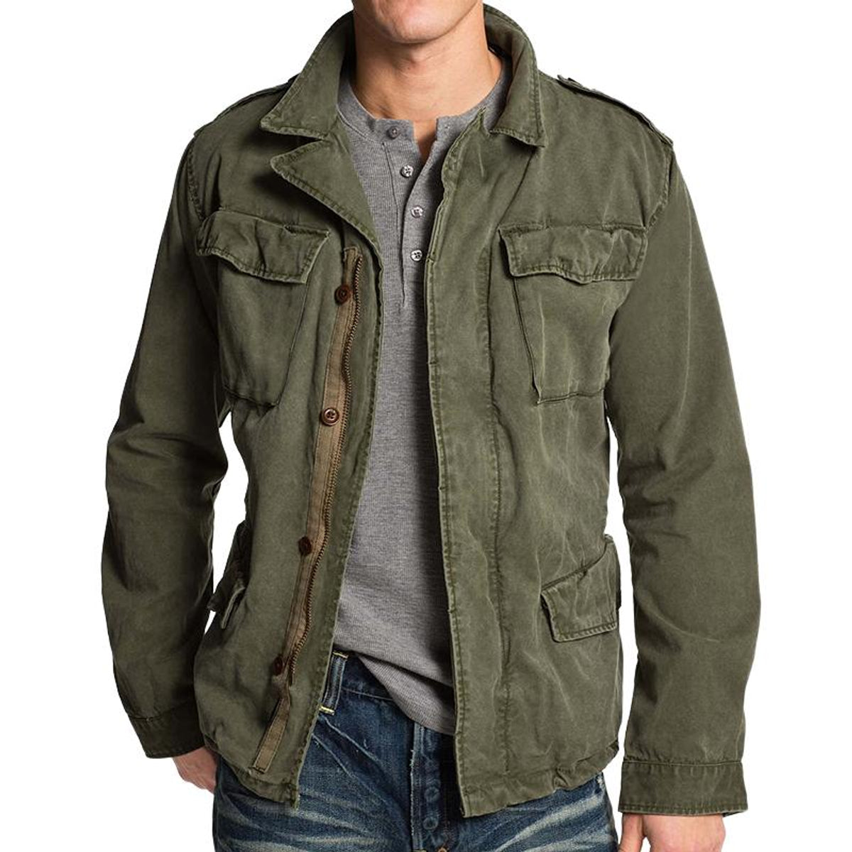 Men's Vintage Field Jacket Casual Utility Outerwear Durable for Winter 1