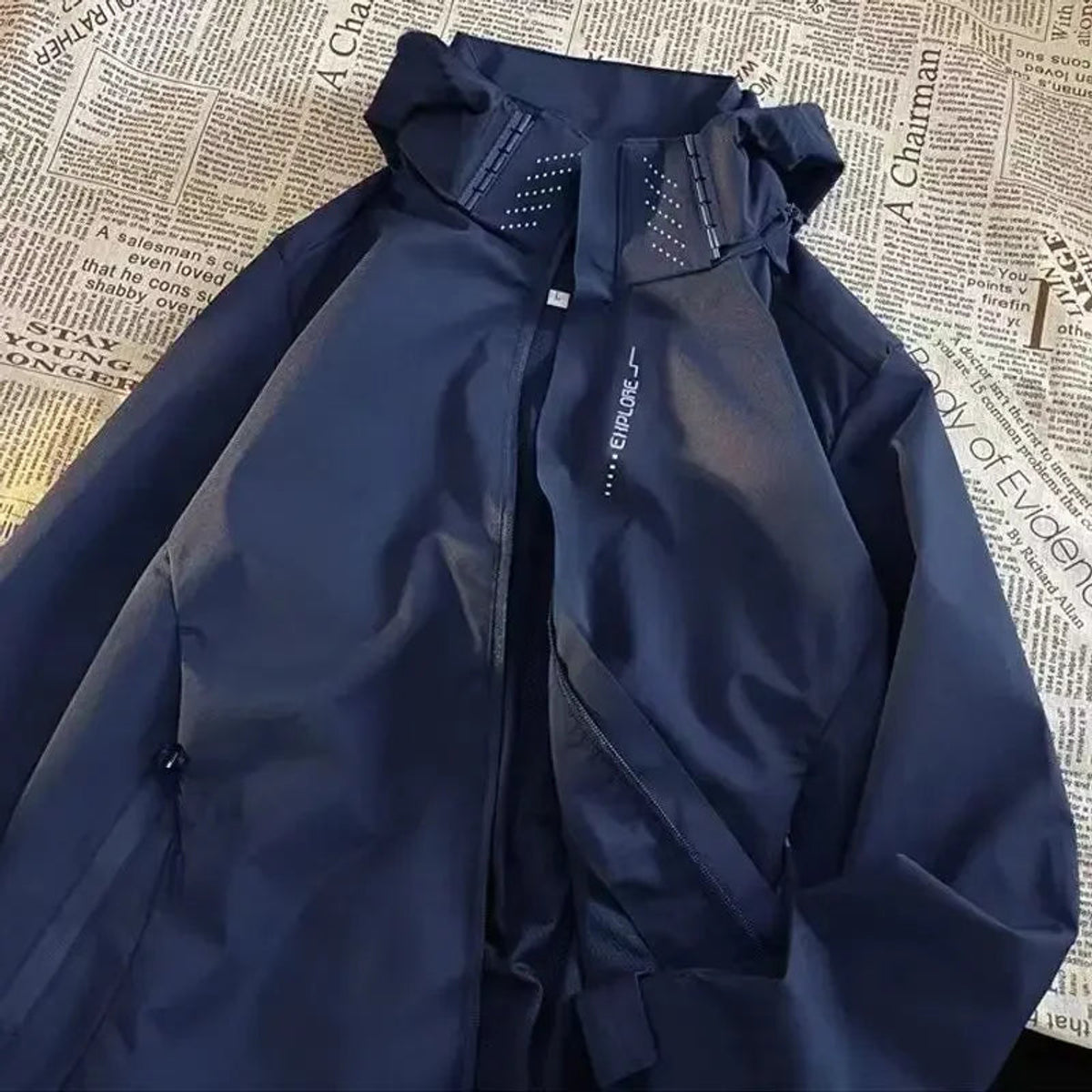 Men's Waterproof Breathable Rain Jacket Stylish Outdoor Wear Casual 4