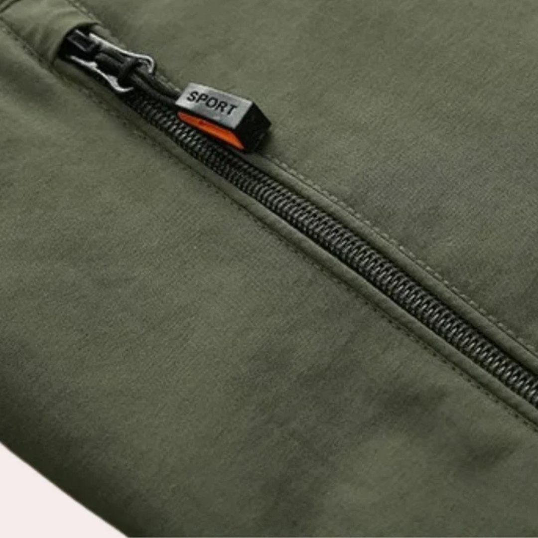 Men's Waterproof Jacket Cargo Zipper Stylish All-Weather Coat 7