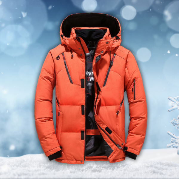 Men's Waterproof Winter Jacket Windproof Hooded Design Casual Outerwear 9
