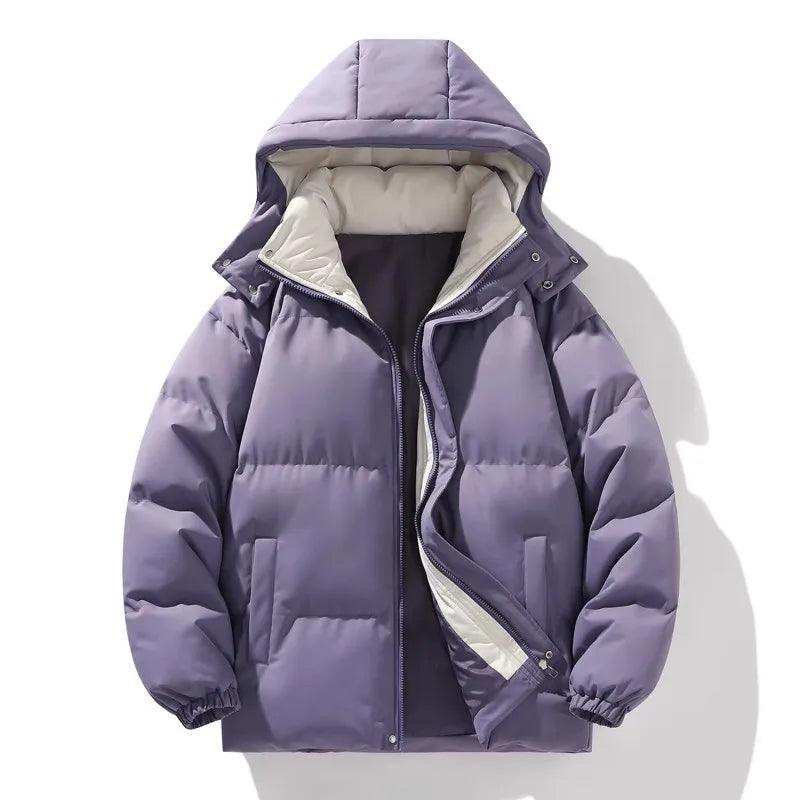 Men's Winter Coat Elegant Parka Casual Loose Fit Windproof Design 2