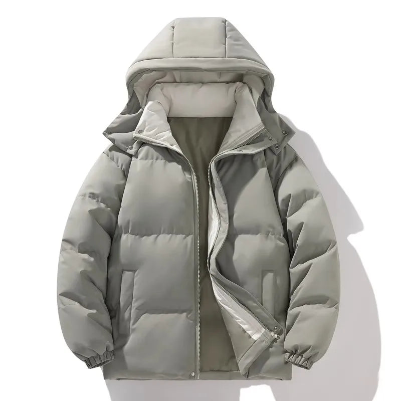 Men's Winter Coat Elegant Parka Casual Loose Fit Windproof Design 3