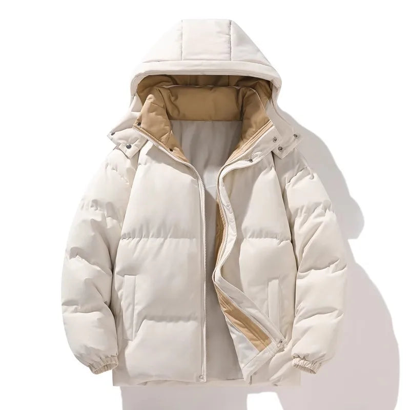 Men's Winter Coat Elegant Parka Casual Loose Fit Windproof Design 5