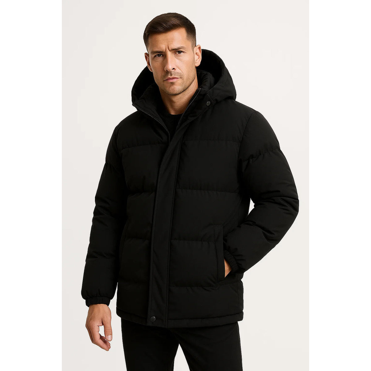 Men's Winter Coat Elegant Parka Casual Loose Fit Windproof Design 6