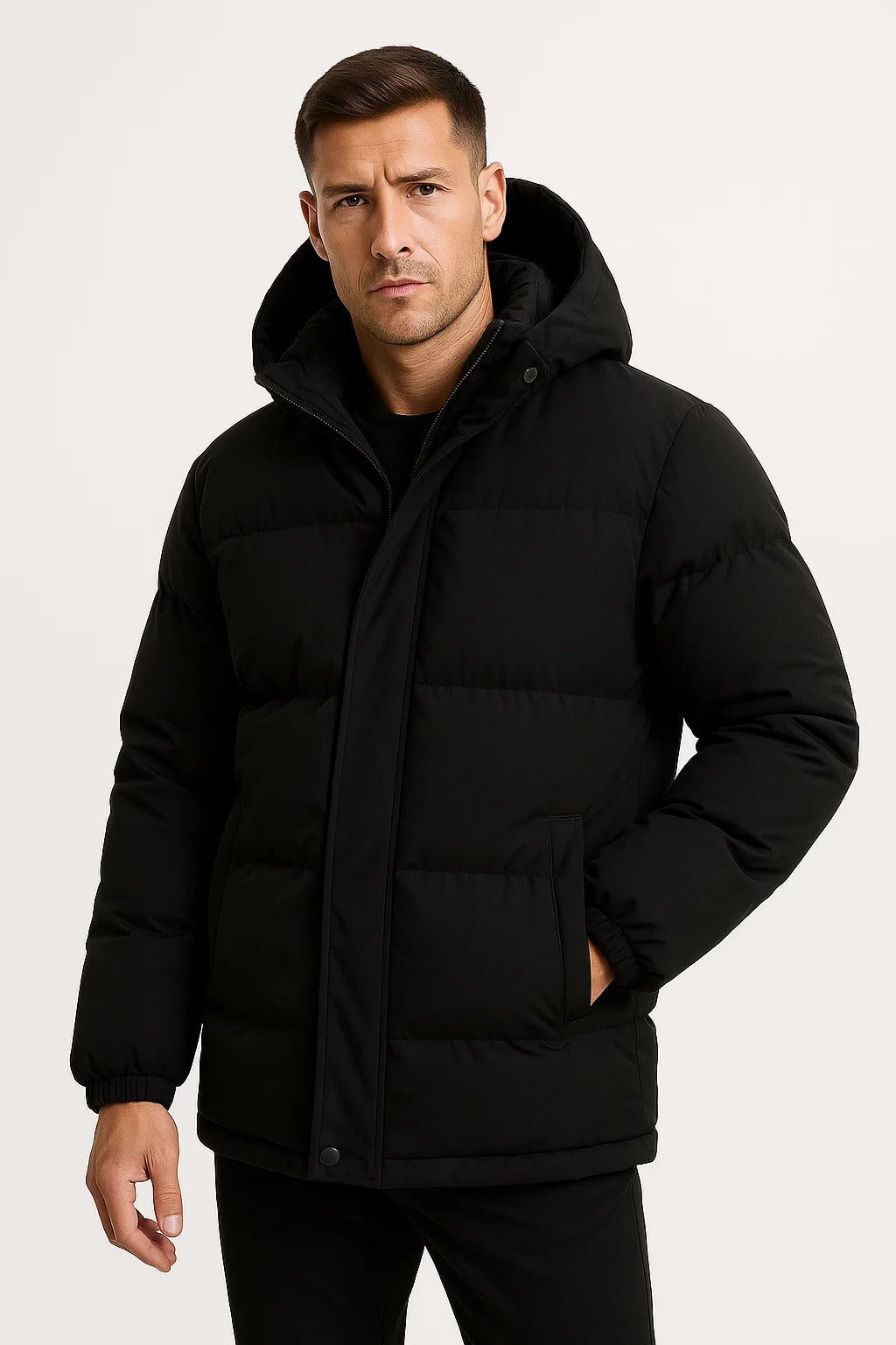 Men's Winter Coat Elegant Parka Casual Loose Fit Windproof Design 6