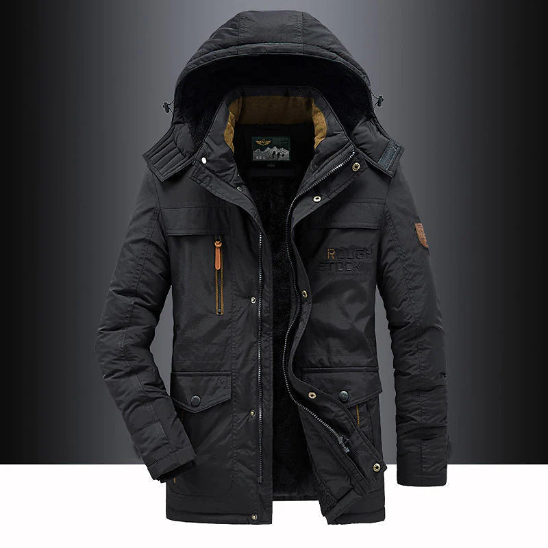 Men's Winter Jacket Heavy-Duty Waterproof Hooded Puffer Coat 1