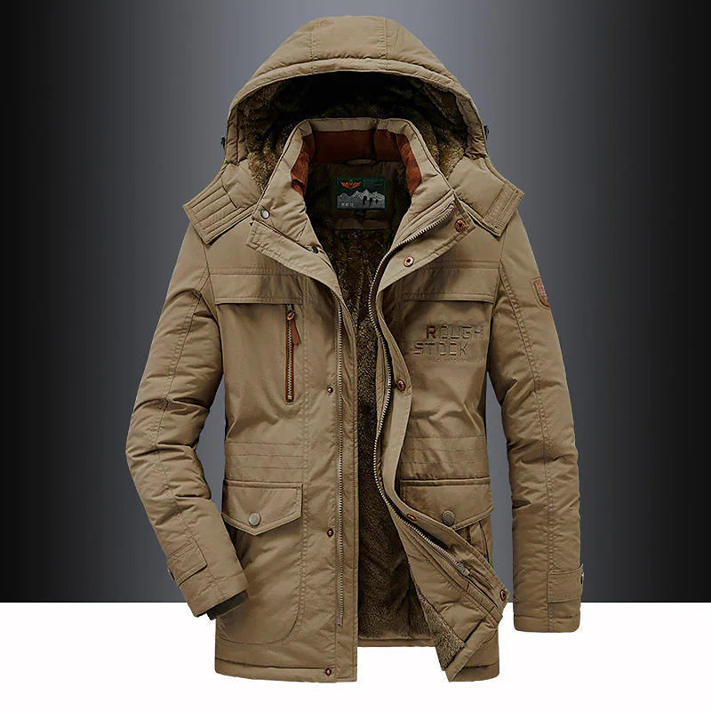 Men's Winter Jacket Heavy-Duty Waterproof Hooded Puffer Coat 2