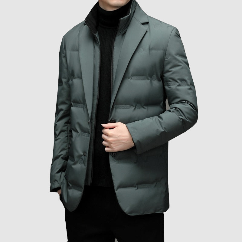 Men's Winter Parka Jacket Stylish Tailored Fit Warmth Elegance 3
