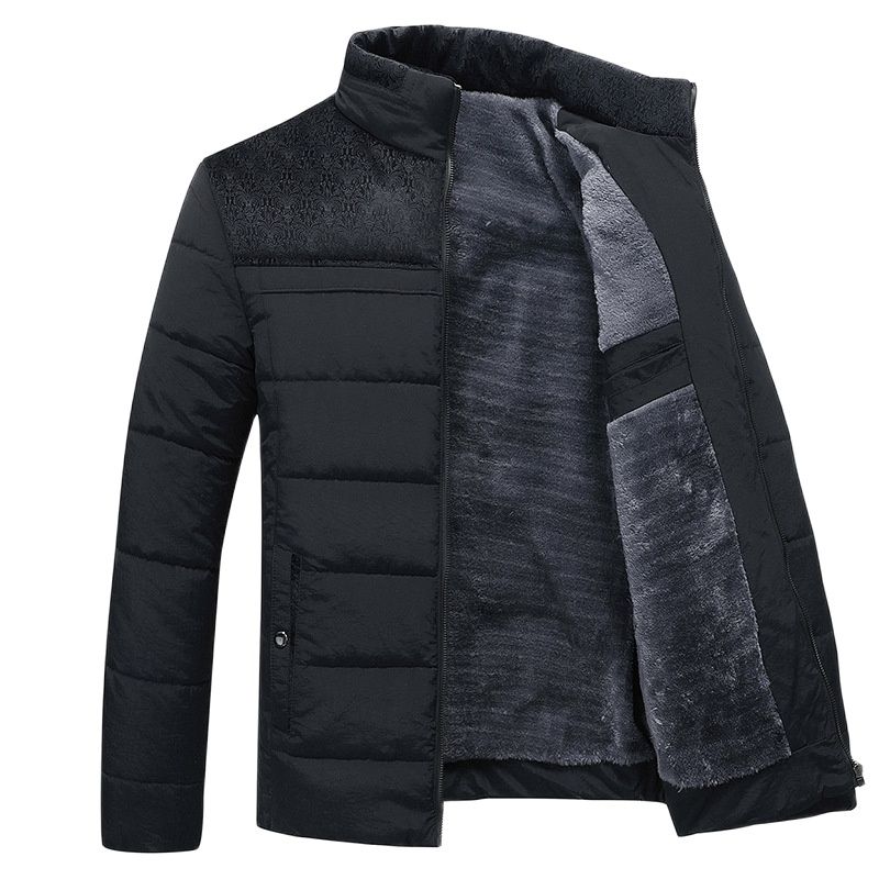 Men's Winter Quilted Jacket Stand-Up Collar Stylish Warmth 1