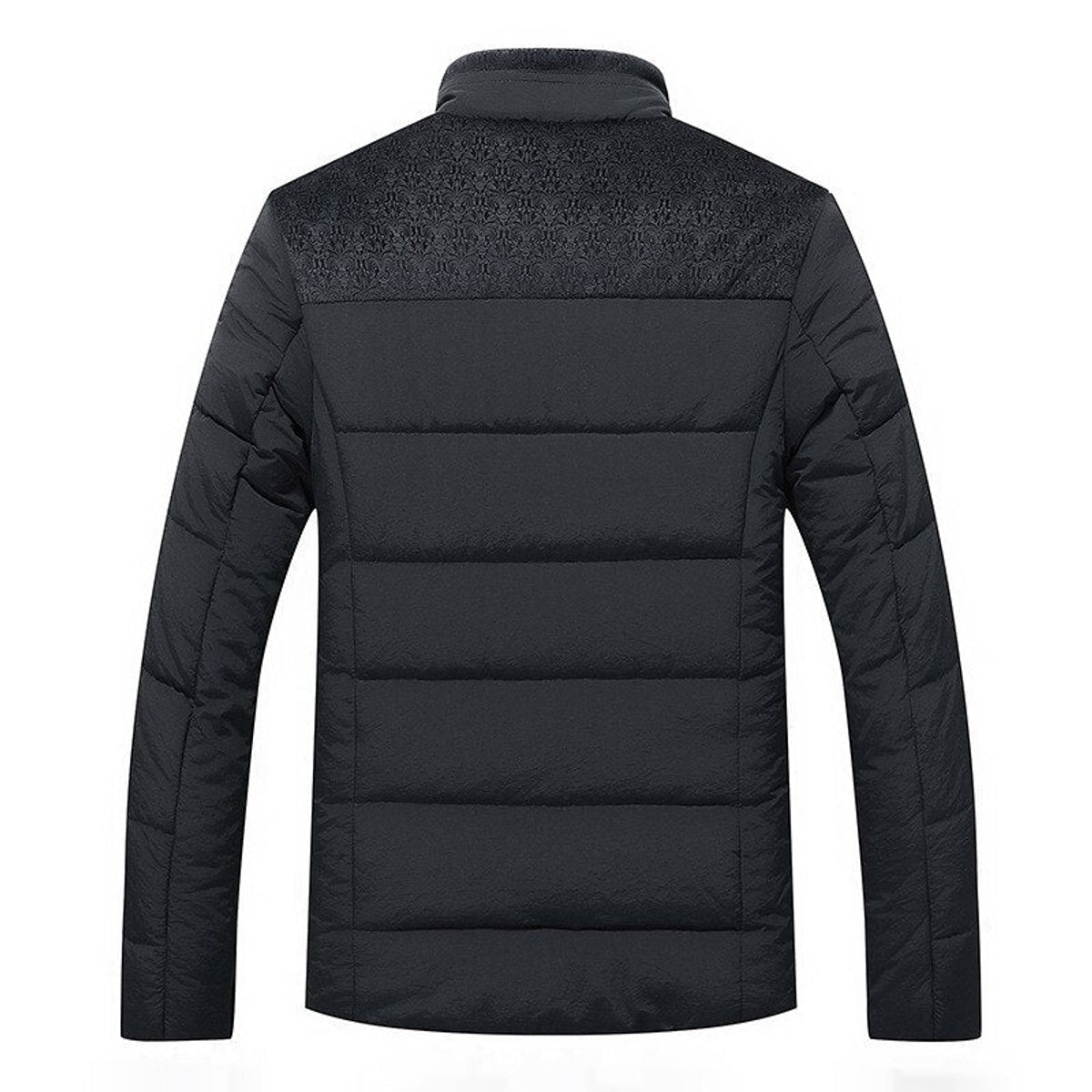 Men's Winter Quilted Jacket Stand-Up Collar Stylish Warmth 2