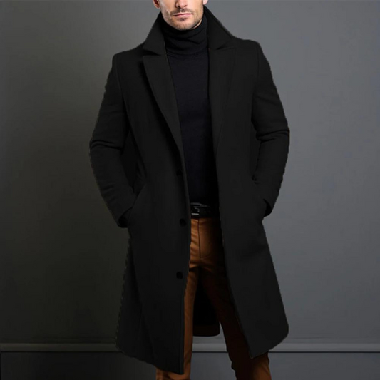 Men's Wool Coat Classic Stylish Warm Outerwear Premium Quality 0