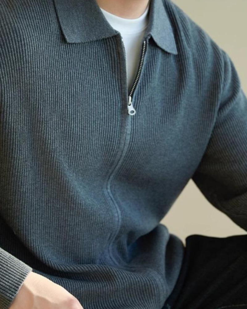 Men's Wool Vest Casual Elegant Zip Sweater Premium Wool Fabric 1