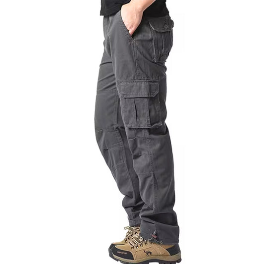 Mens Black Cargo Pants - High Waist, Relaxed Fit, Utility Pockets, Soft Fabric 0