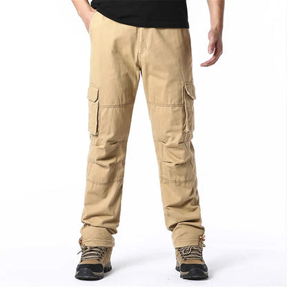 Mens Black Cargo Pants - High Waist, Relaxed Fit, Utility Pockets, Soft Fabric 2