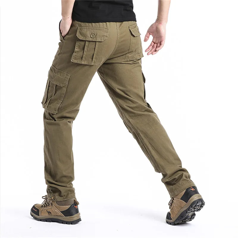 Mens Black Cargo Pants - High Waist, Relaxed Fit, Utility Pockets, Soft Fabric 3