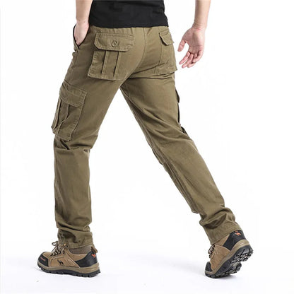 Mens Black Cargo Pants - High Waist, Relaxed Fit, Utility Pockets, Soft Fabric 3
