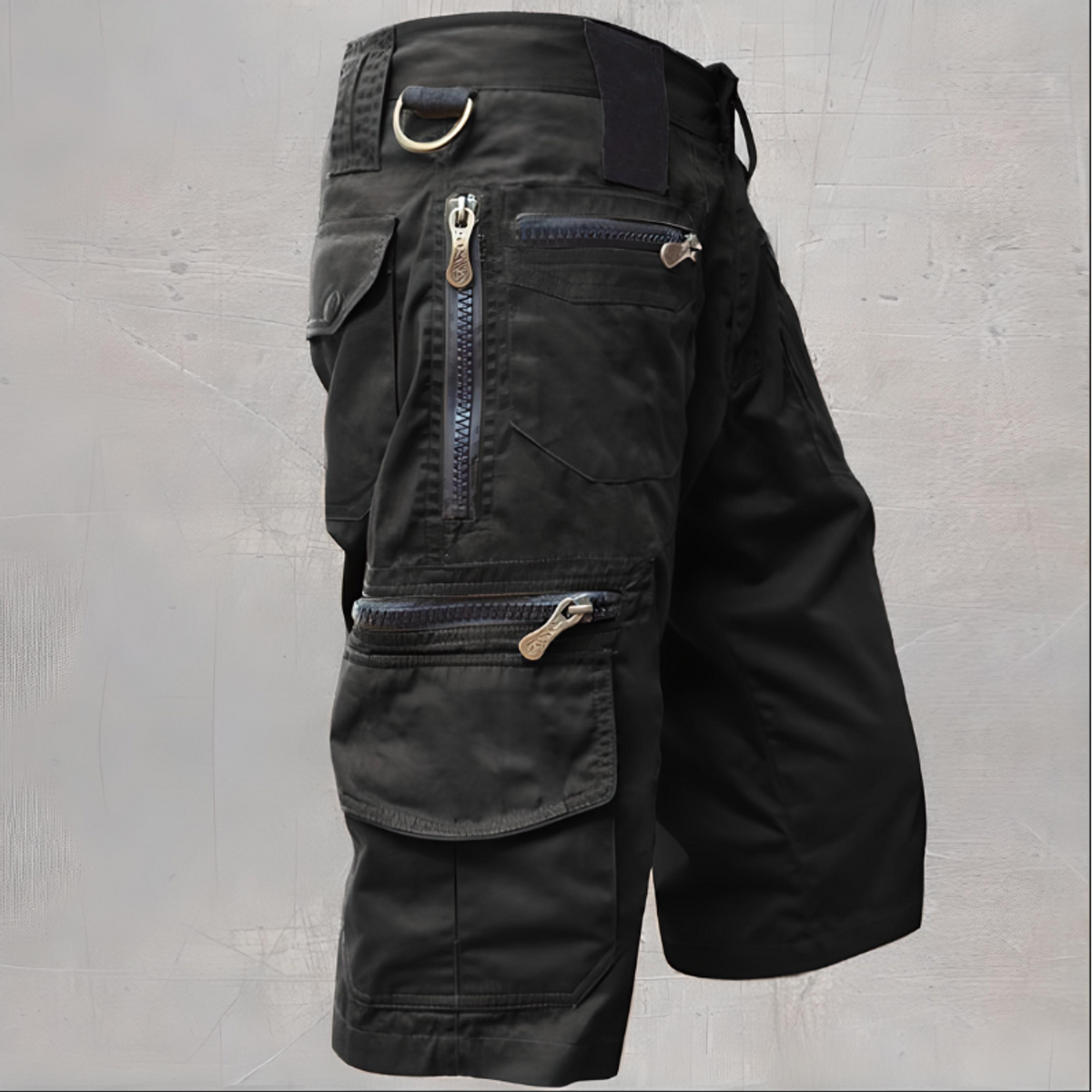 Mens Cargo Shorts Tactical Outdoor Functional with Pockets Black 0