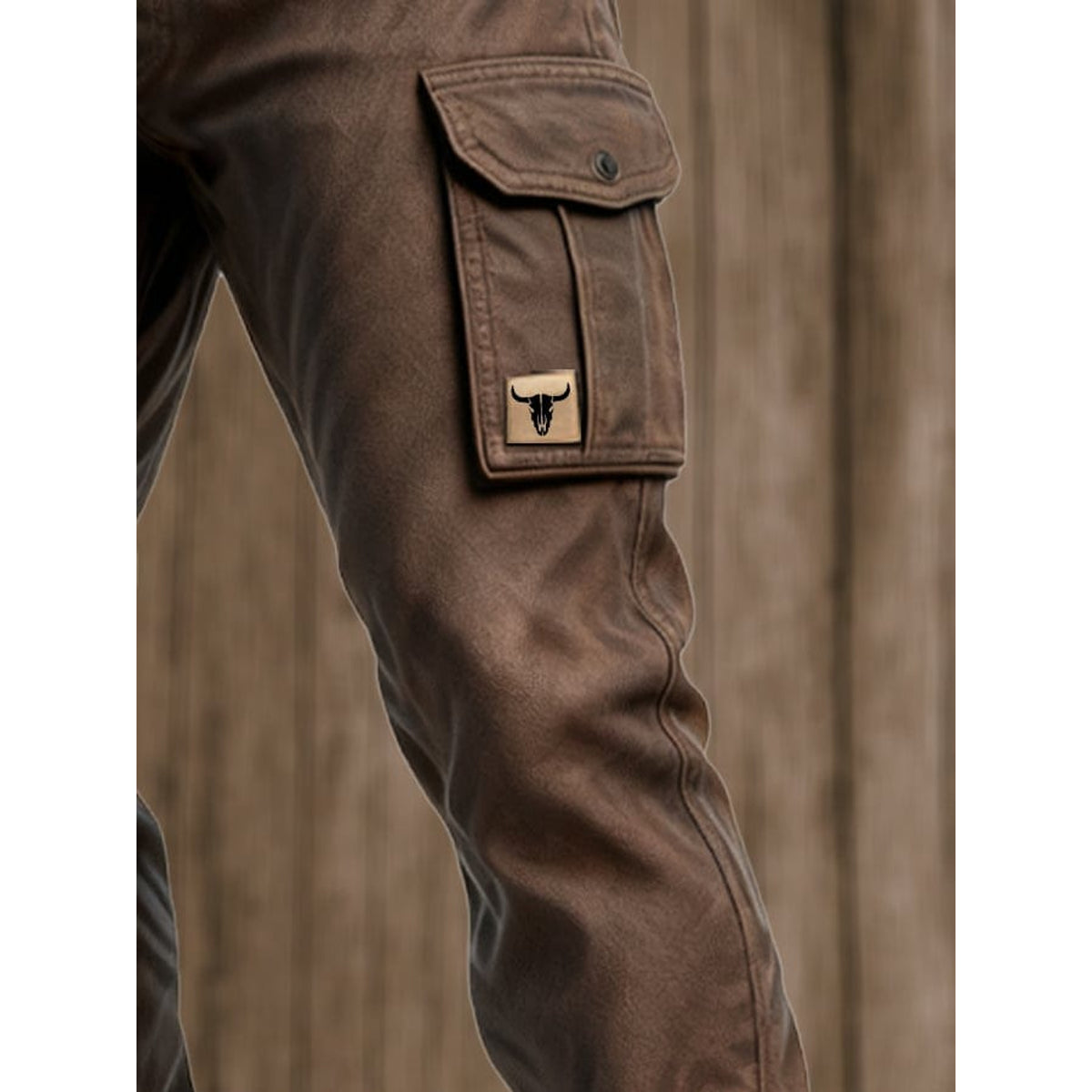 Mens Cargo Trousers Heavy-Duty Cotton Insulated Utility Pants with Pockets 4