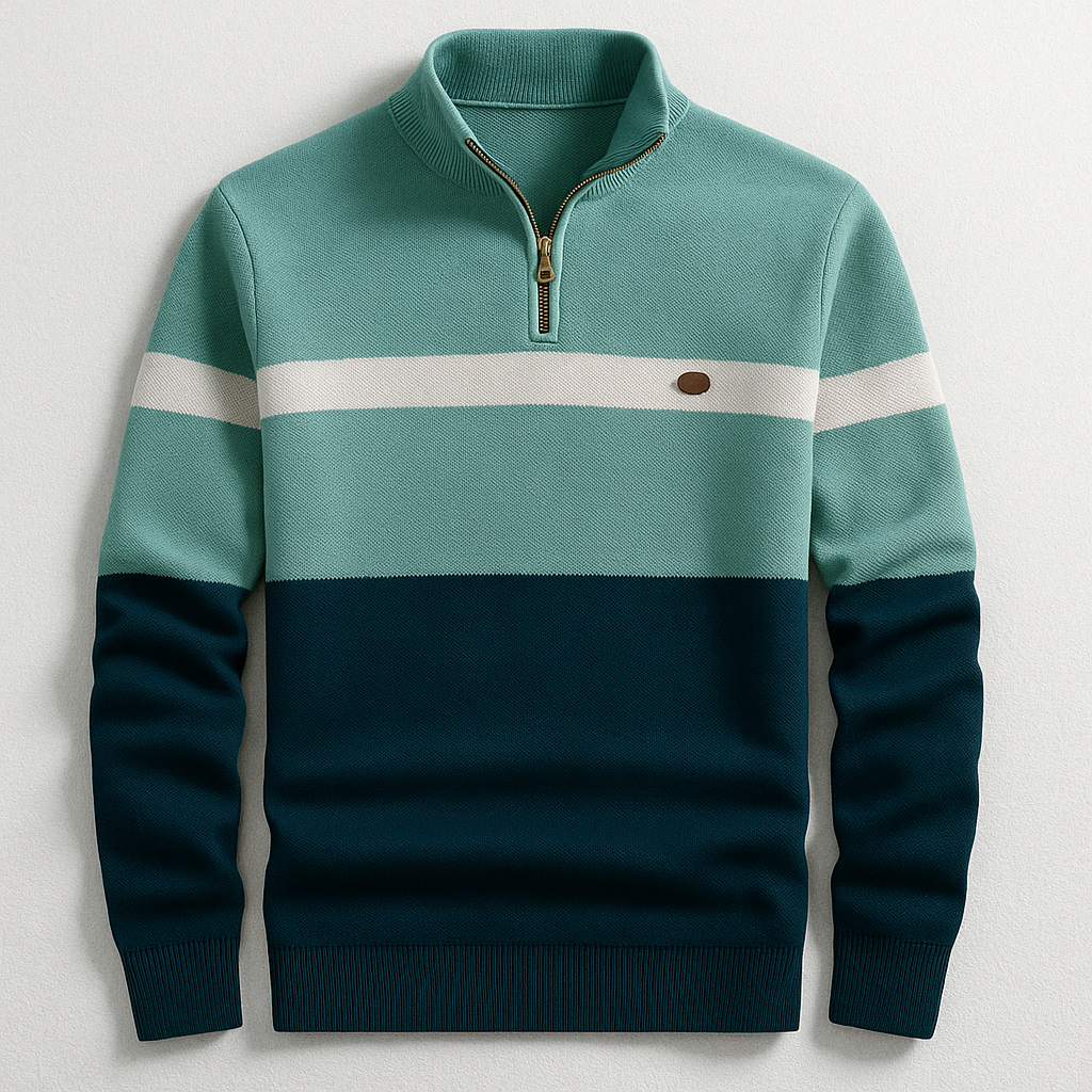 Mens Pullover Sweater Quarter-Zip Midweight Cotton Stylish Comfort 3