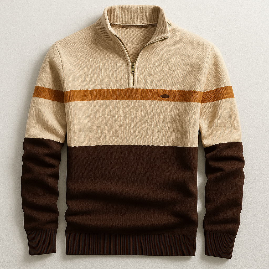 Mens Pullover Sweater Quarter-Zip Midweight Cotton Stylish Comfort 4