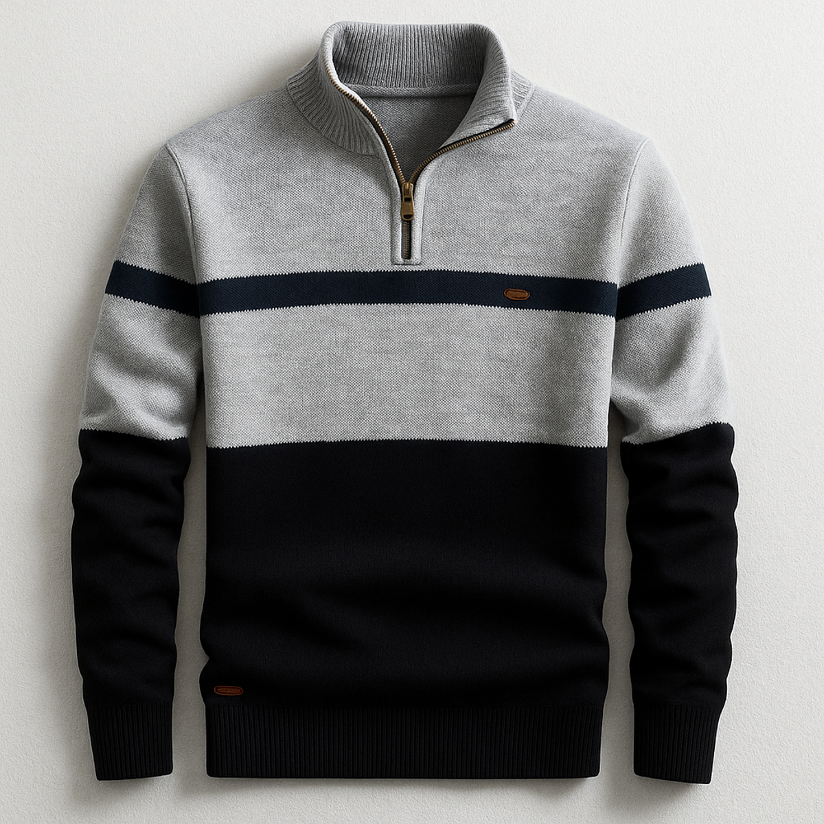 Mens Pullover Sweater Quarter-Zip Midweight Cotton Stylish Comfort 5